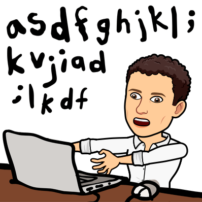 Instructional Design - Bitmoji 1 frustrated bitmoji at a computer