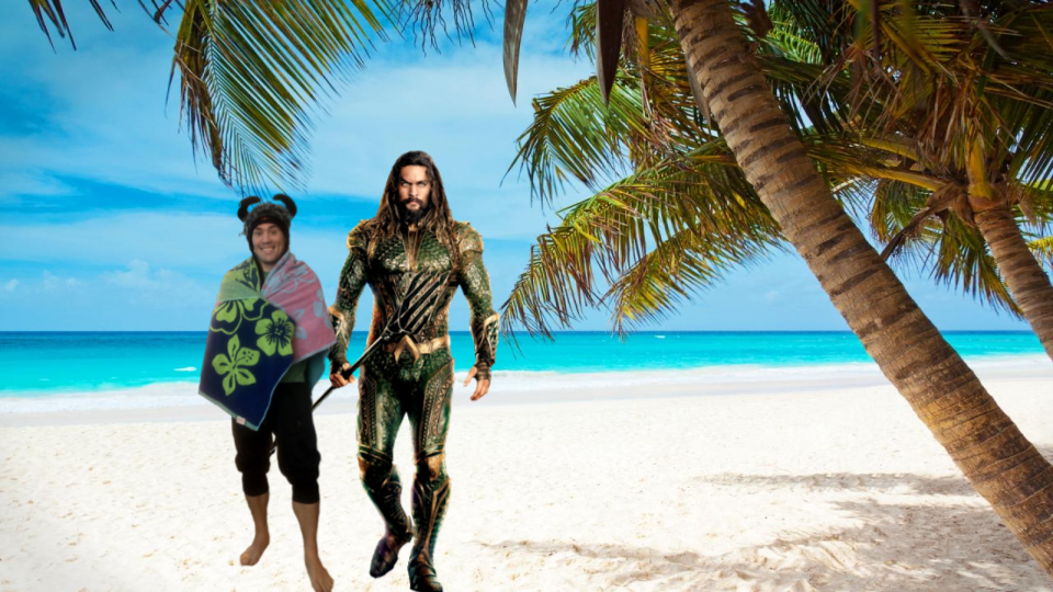 Instructional Design - Remove Background Aquaman and I at the beach.