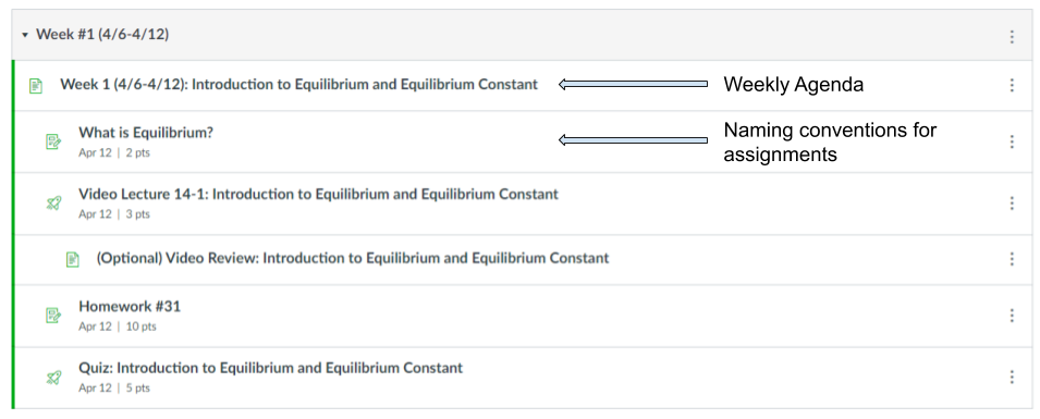Canvas modules screenshot