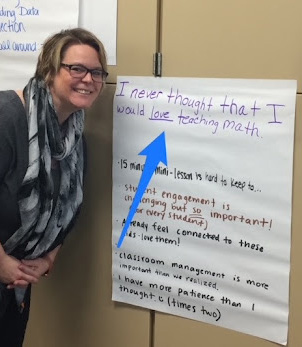 Courtney Flessner with math poster