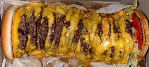 Large burger - math class multi-patty cheeseburger