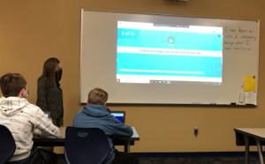 Colette Huxford-Kinnette presenting to her classroom