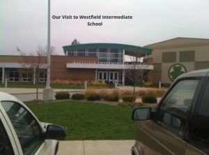 book cover with a school