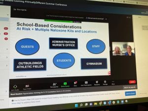 Presentation Slide: School-Based Considerations At Risk + Multiple Naloxone Kits and Locations.