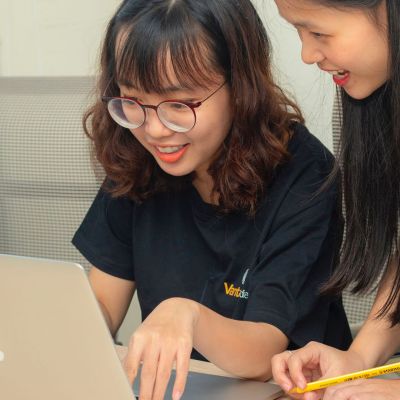 Students working on their computer.