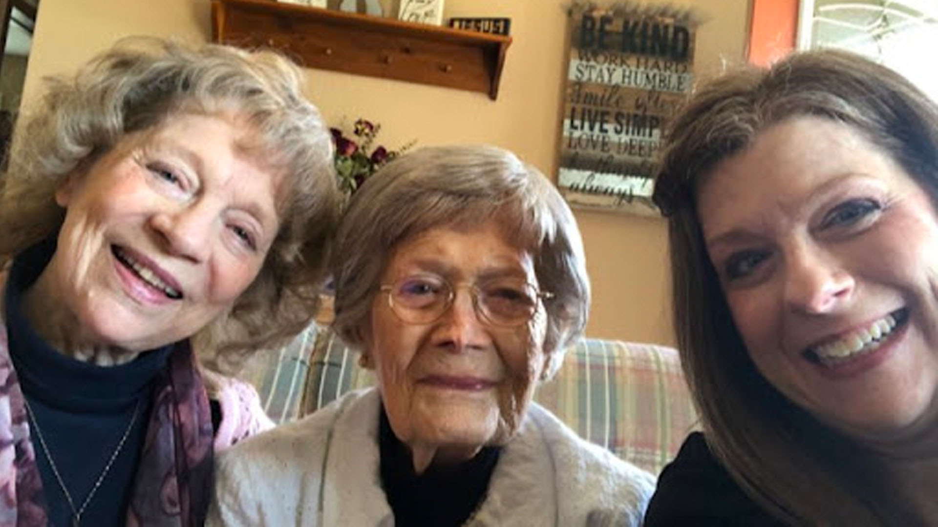 Colette Huxford-Kinnett with grandmother Colette Huxford-Kinnet and grandmother.