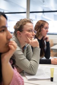 Students listening.