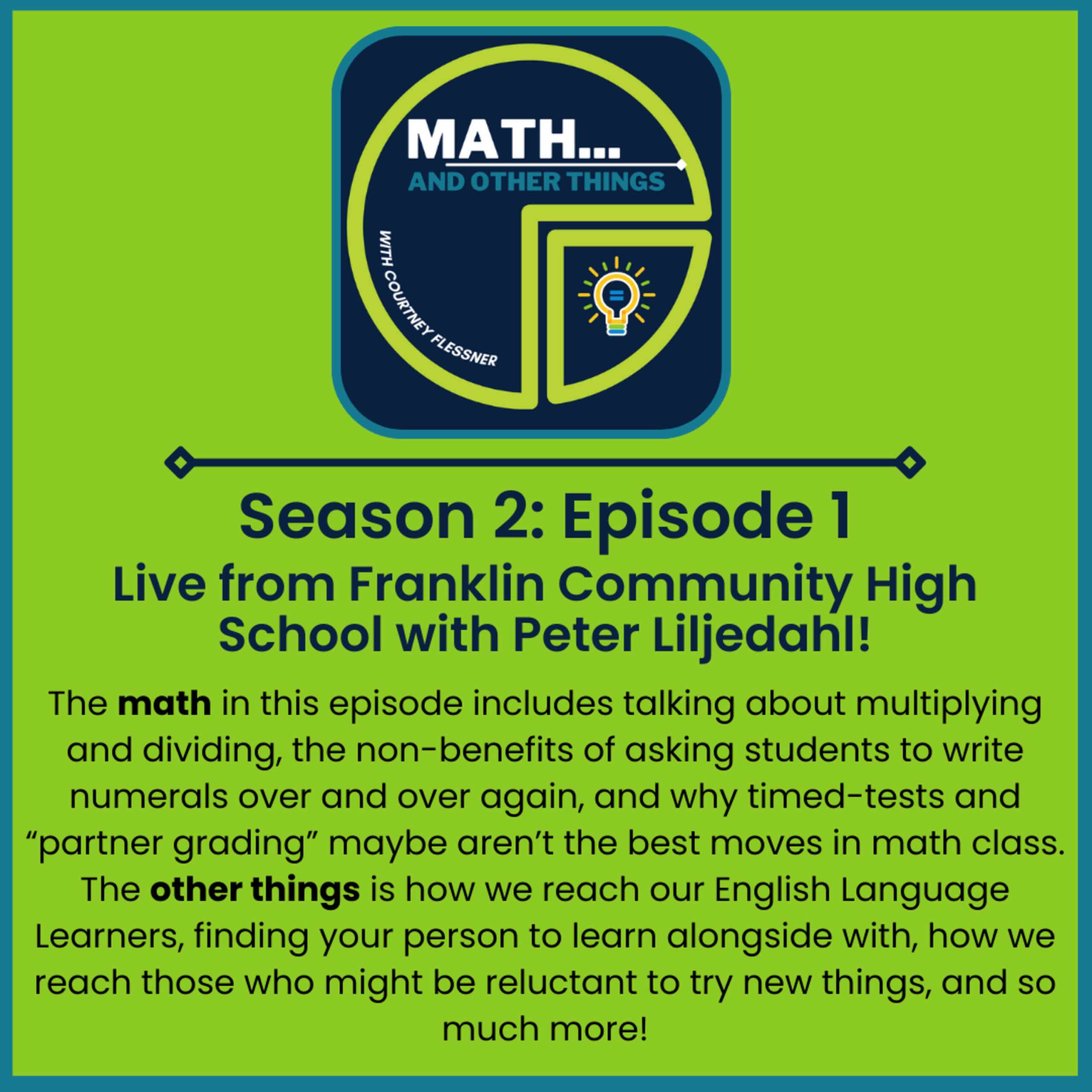 Live from Franklin Community High School with Peter Liljedahl Live from Franklin Community High School with Peter Liljedahl