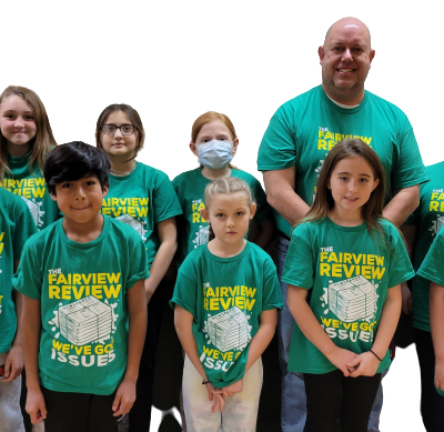 Teacher and students posing for a picture.