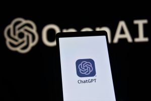 ChatGPT on a mobile device.