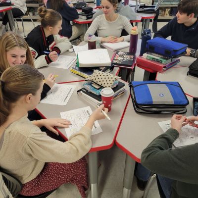 Students in the classroom.