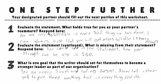 Screenshot One Step Further Worksheet