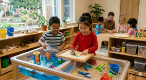 Children playing.